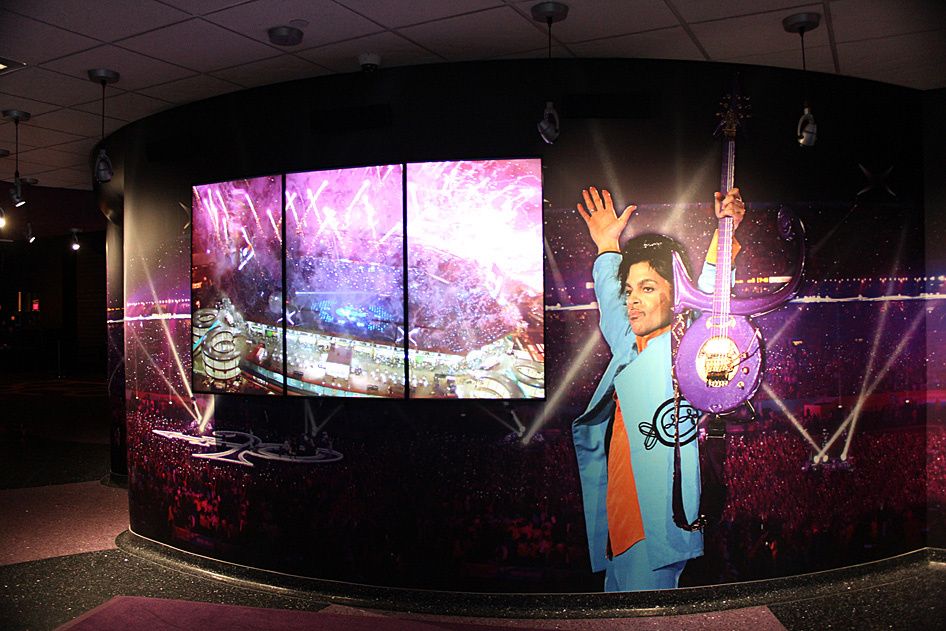 The Super Bowl performance exhibit at Paisley Park